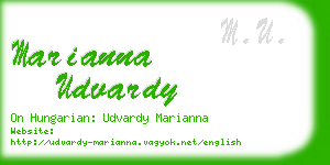 marianna udvardy business card